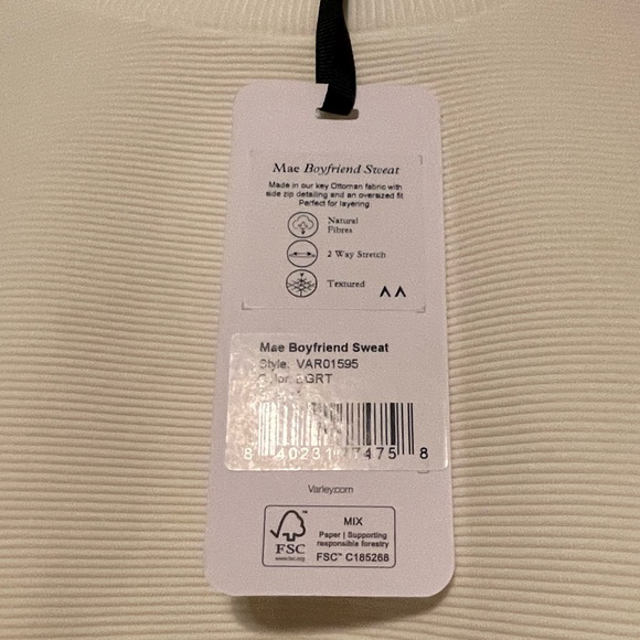Varley Mae Oversized Sweatshirt NWT in Box! Size M. Luxury feel, retails $148 - Picture 5 of 11